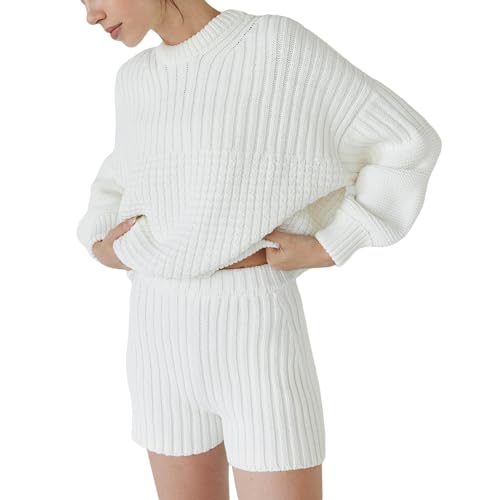 NUFIWI Women 2 Piece Sweater Outfits Long Sleeve...
