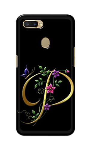 Image of Printed Hard Back Cover Case for Oppo A7 | Oppo A5s | Oppo A12 | Oppo A11k | Oppo A12s Back Cover (Alphabet P) -1803