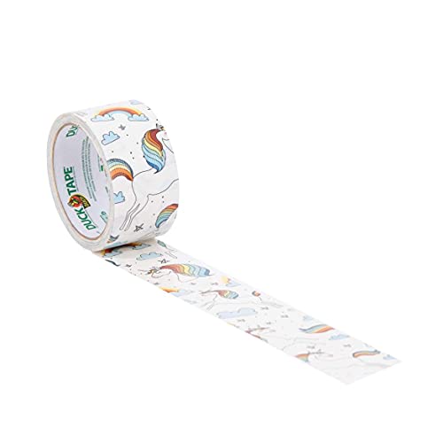 Image of Duck Tape Pattern Colours Whimsical Unicorns. Arts & Crafts, DIY, Crafts, Gift Wrapping, Decorative, Scrapbook, Scrapbooking, Bullet Journal, Planner, Party, Festivals, Decoration - 48mm x 9.1m