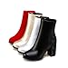 CSRZPMG Women's Fashion Rhinestone Ankle Boots Casual Chunky Heel Side Zipper Sparkly Booties Glitter Wedding Fall Winter Boots for Ladies