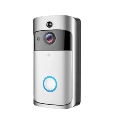 VEKELETE Timbre de Seguridad con cámara y videoportero Inteligente, 720P HD, con WiFi, visión Nocturna por Infrarrojos, Funciona con Pilas.(2)