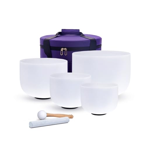 Hye-eun 432hz Crystal Singing Bowl Set 4pcs 6
