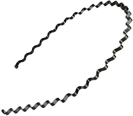 GazeKuNew Wavy Shape Sports Black Hair Hoop Band Headband for Man and for Women