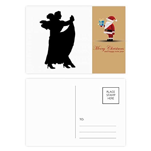 Cartes postales de Noël duo de danse pour décorer vos tables de fête et correspondances