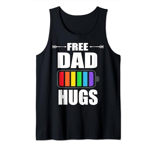 Free Dad Hugs LGBTQ Gay Pride Month Proud Ally Fête des pères Débardeur