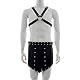 WENTPOL Herren Riemenbody Leder Harness leder brust harness herren Brust Harness mit Gladiator Verstellbare Brust Harness Leder Soldat Rüstung Männer Herren Gladiator Kostüm Set Clubwear Cosplay