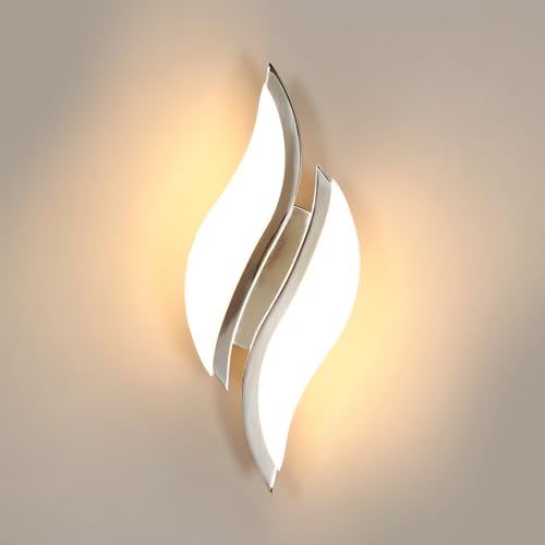 Goeco Applique Murale Intérieure LED, 12W 1350LM 3000K Lampe Murale Abat-jour en Acrylique en...