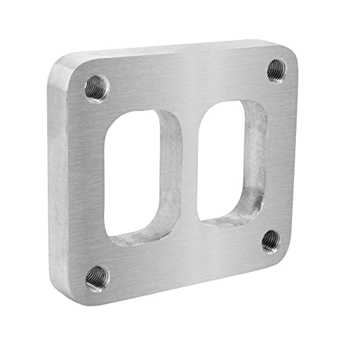 Dokili Turbo Spacer T4 - Brida de turbocompresor de entrada dividida de acero suave, puertos de desplazamiento gemelos CNC S400