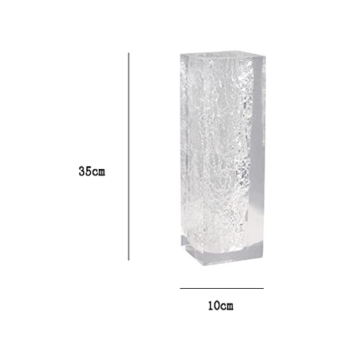 Vase acrylique transparent moderne de 35cm pour salon et décoration de table