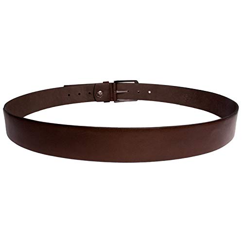 Cinto Masculino Social em Couro 40mm Marrom com Costura 115