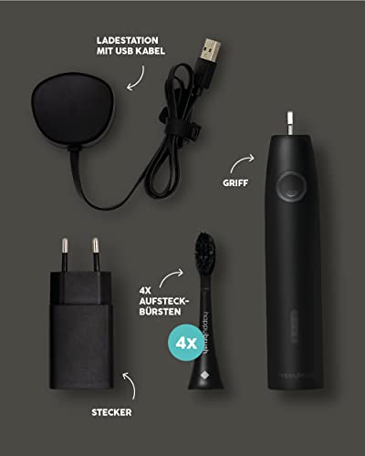 happybrush® Schallzahnbürste Eco Vibe 3 – TESTSIEGER – 100 Tage testen - Elektrische...