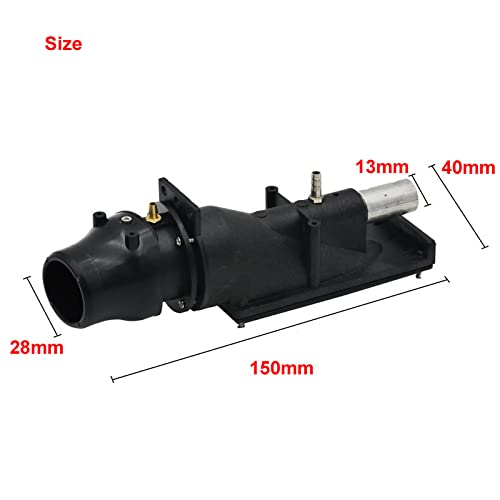 28mm Waterjet Thruster Backward Sprayer Water Pump Injector w 3-Blade Paddle Transmission Shaft for RC High-Speed Jet Boat