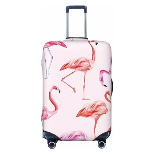 Housse de protection valise extensible contre rayures et chocs imprimé flamant rose