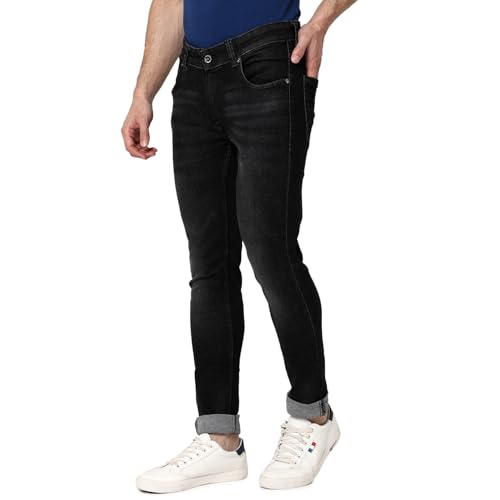 Image of Spykar Men's Skinny Fit Low-Rise Casual Jeans
