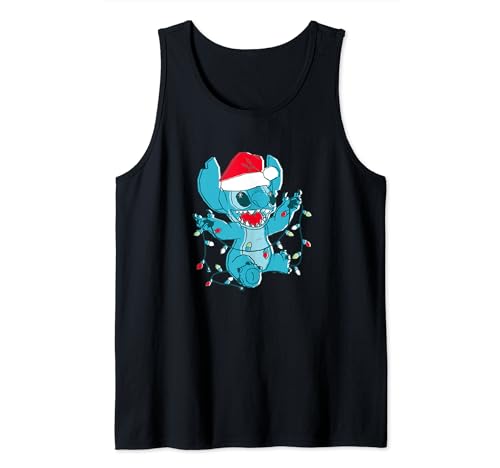 Débardeur Stitch guirlande électrique pour remplacer le pull de Noël trop chaud