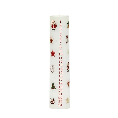Smart Garden Traditional Christmas Advent Candle - 50 Hour Burn Time - 22cm - Christmas Candle - Gift Idea for Christmas Xmas - Perfect for Home, Kitchen, Living Room