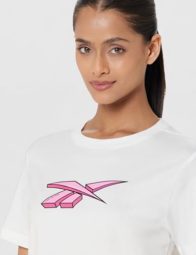 Image of Reebok Women's 100% Cotton Casual T-Shirt - Pure Cotton Soft Breathable Slim Fit Half Sleeve Tee for Men | Round Neck Tshirt for Men Cotton Tshirt