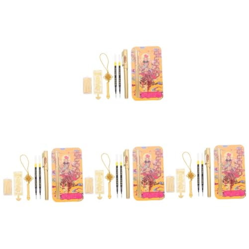 Stylo de signature remplaçable lot de 4 stylos de style chinois avec couvercle