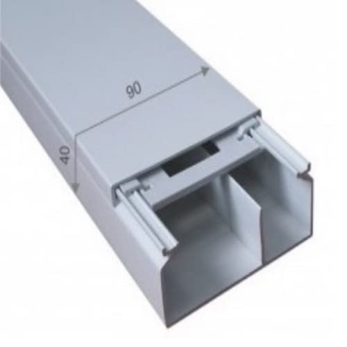 Goulotte KE 40 x 90 AKS 111326 avec système 2 kas pour dissimuler efficacement les fils