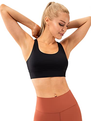 Lavento Women's Strappy Sports Bra Medium Support Workout Training Top4