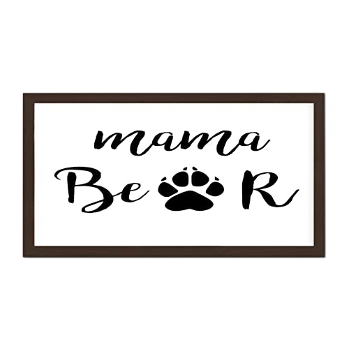 Panneau bois Mama Bear, décoration murale de salon haut de gamme