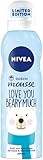 NIVEA Dusch Mousse Love You Beary Much (200 ml), Duschpflege mit dem Duft von fruchtiger Aprikose & Mandelmilch, Duschschaum für seidige Haut
