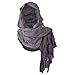 Mens Medieval Knight Hooded Shawl, Fashion Linen Scarf Cloak Renaissance Cosplay Dress Up Halloween Accessories