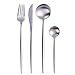 ZNYB Set di Posate servire Set di coltelli da Bistecca Portoghese in Acciaio Inossidabile 304 Set di coltelli Cucchiaio forchetta Set di 4 Pezzi Set di Posate Personalizzate