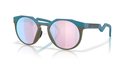 Image of Oakley Sunglasses for Men - OO9242 HSTN Low-Bridge, Round Sunglasses PRIZM Lenses