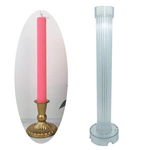 MILIVIXAY Candle Mold Pillar Candle Wedding Carved Candle Mold-Diameter:1.0 inch,Height:11.6 inch-Durable Plastic Candle Mold for Making Candle.