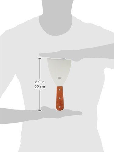 Raspador de cuchilla, 4.5 x 4 pulgadas, acero inoxidable, marrón, mediano 2
