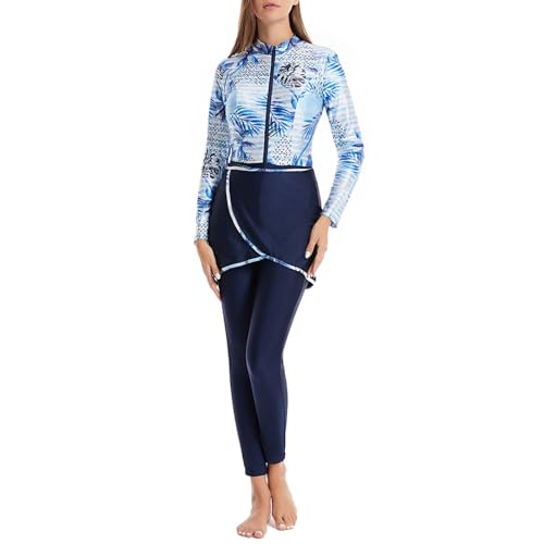 Burkini islámico con cremallera frontal que evita transparencias 5