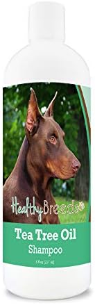 Healthy Breeds Doberman Pinscher Tea Tree Oil Shampoo – Formulated for Dry, Irritated Skin – Reduce Dandruff – Wintergreen Scent – 8 oz
