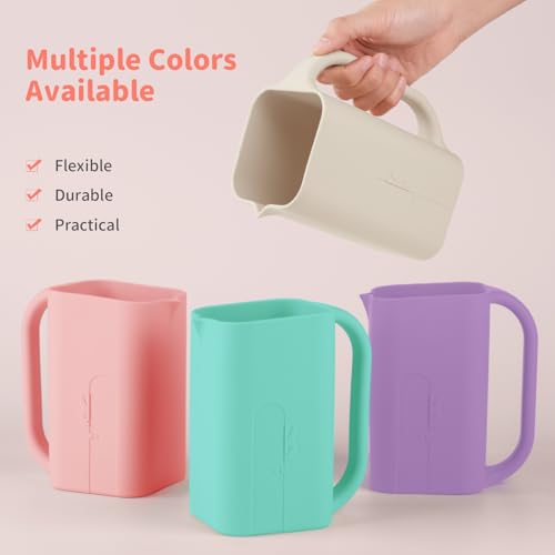 Image of Baby Bath Rinse Cup 100% Food Grade Silicone Wash Rinser Cup For Kids (Pink)