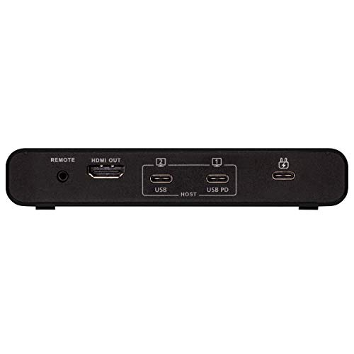 Image of Tripp Lite 2 Port USB-C KVM Dock, Dual Port USB C KVM Docking Station, 4K HDMI, USB 3.2 Gen 1, USB A Hub, Remote Selector, 85W PD Charging, Black (B003-HC2-DOCK1)