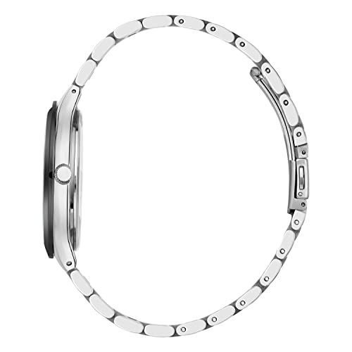 BUREI Men's Watches Slim Minimalist Stainless Steel Quartz Analog Watch Japanese Movement Waist Watch for Men 44mm Large Case