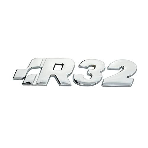 Image of 1x Metal R32 Emblem Rear Trunk Badge Logo Nameplate Car's Body Sticker (Chrome)