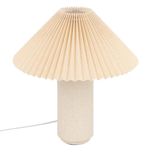 Atmosphera - Lampe à poser talya porcelaine beige h38cm