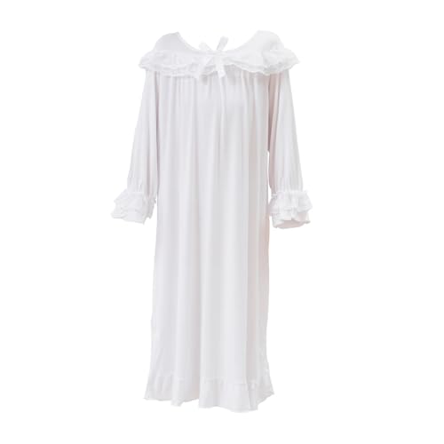 Girls White Nightgown Bertha Collar Dress