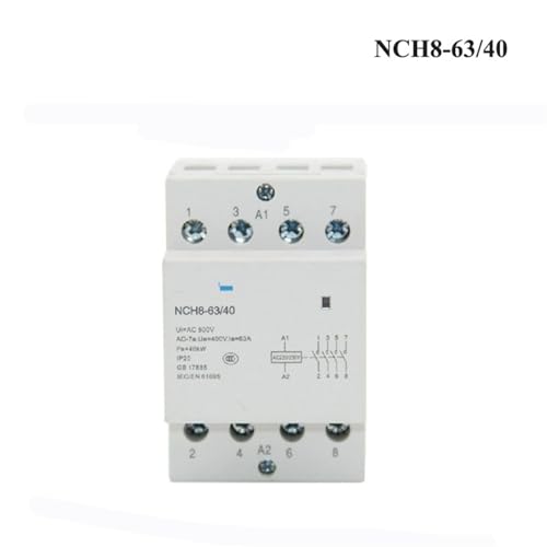 Contacteur rail Din NCH8-63A 2NO 2NC inverseur de source domestique - 3