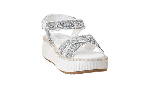 Corkys Footwear Women's Total Catch Sandals: Criss-Cross Style Straps with 1.75-Inch Platform and Secure Hook And Loop Ankle Closure for Comfort and Fashion3