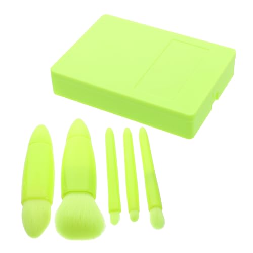 MUSISALY ポータブル旅行用メイクブラシ ミラー付きコンパクトケース 収納便利 旅行 アイメイクブラシ フェイスブラシ 女性用