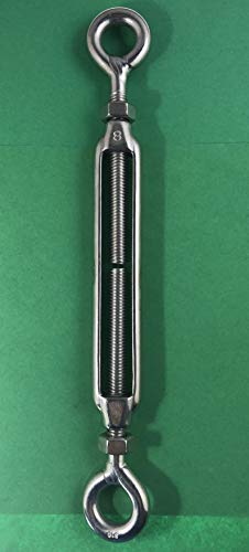 Us Stainless Stainless Steel (316) M8 (5/16") 8Mm Turnbuckle Eye And Eye With Locknuts Marine Grade M8 Metric Thread thumb #5
