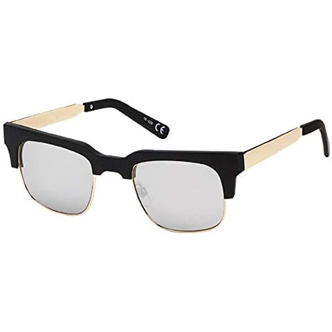 Chic-Net Sunglasses metal bracket frame angular cat eye 400 UV tinted mirrored silver Cover