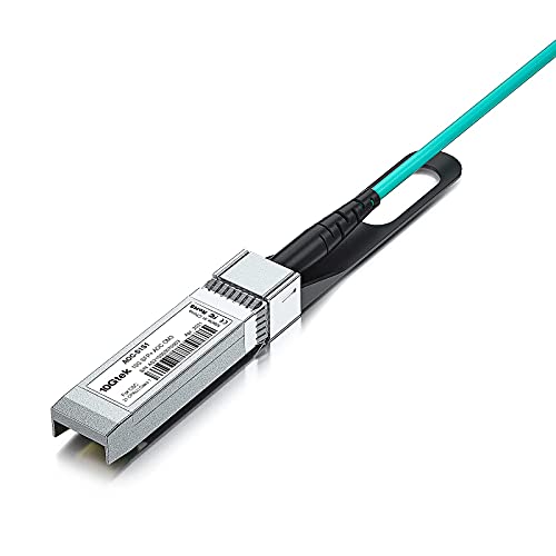 Image of 10Gtek 10G SFP+ AOC Cable - 10GbE SFP+ to SFP+ Active Optical Fiber Cable, OM3 MMF Direct-Attach Fiber Assemblies with SFP+ connectors for Cisco SFP-10G-AOC1M, Ubiquiti UniFi, Mikrotik, 1-Meter