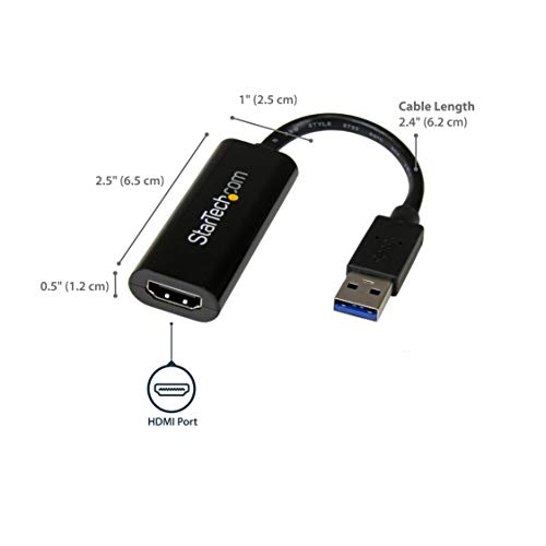 StarTech.com Adattatore Scheda Video Esterna Multi-Monitor USB 3.0 Slim a HDMI, 1920x1200/1080p
