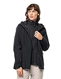 mit Hybrid-Innenjacke Jack Wolfskin Damen Glaabach 3in1 Jkt W Jacket, Schwarz, XXL EU