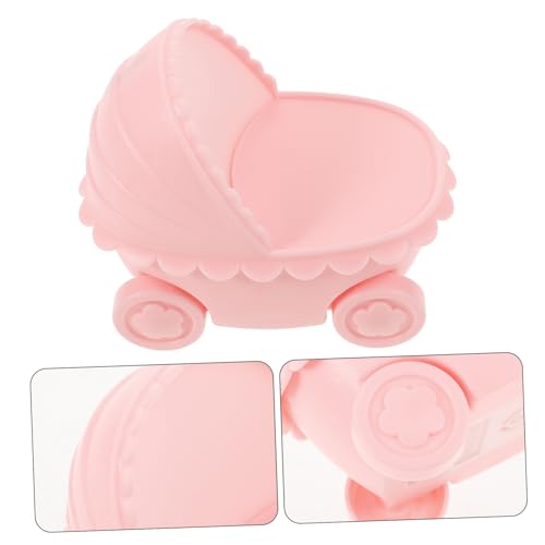 Lámpara de mesa noche forma cochecito rosa miniatura 7