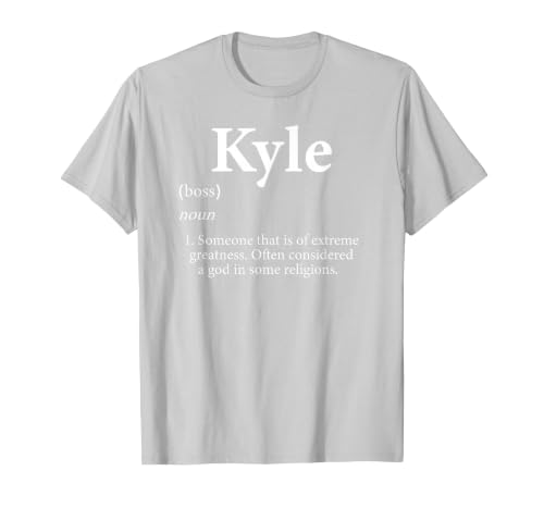 Kyle Definition Personalized Name Costume for Kyle T-Shirt, Men, Silver Grey, 3X-Large