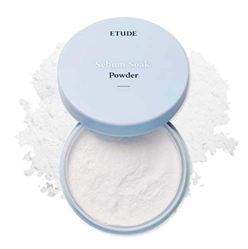 ETUDE Polvo de remojo Sebum 0.18 oz (23AD) Polvo de maquillaje para rostro graso con control de sebo, efecto suave en la piel y acabado mate
